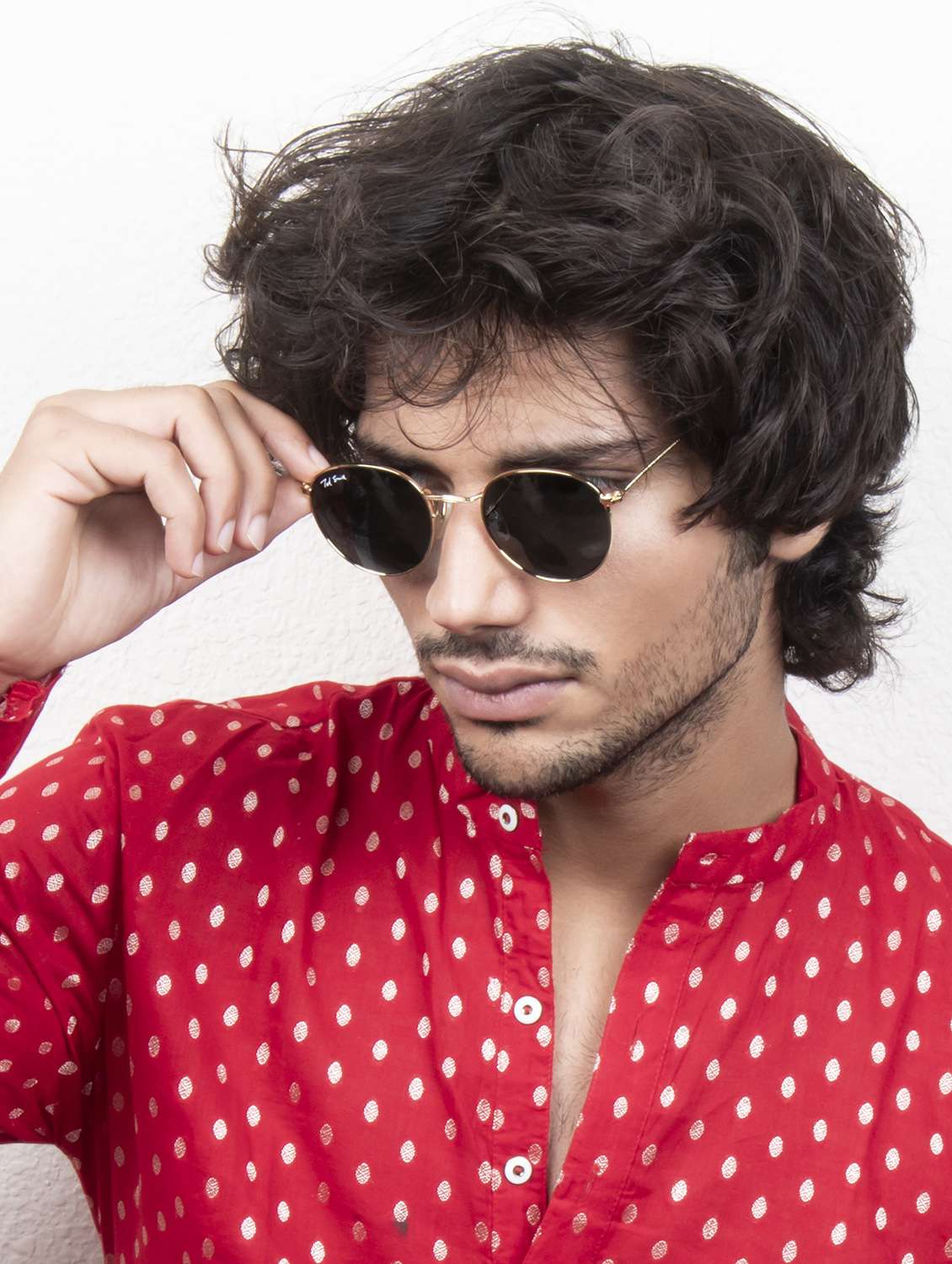 ted smith unisex round sunglasses i 100% uv protection  i  grey colour lens - 22217841 -  Standard Image - 6