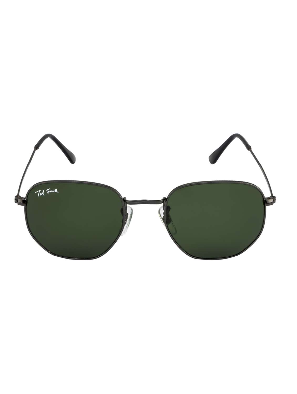 ted smith unisex hexagnal sunglasses i 100% uv protection  i  dark green colour lens - 22217844 -  Standard Image - 1