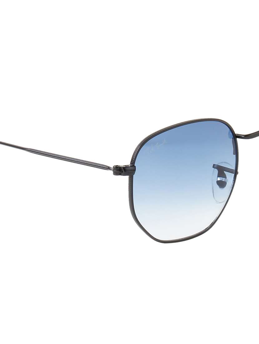 ted smith unisex hexagnal sunglasses i 100% uv protection  i  blue graded colour lens - 22217846 -  Standard Image - 4