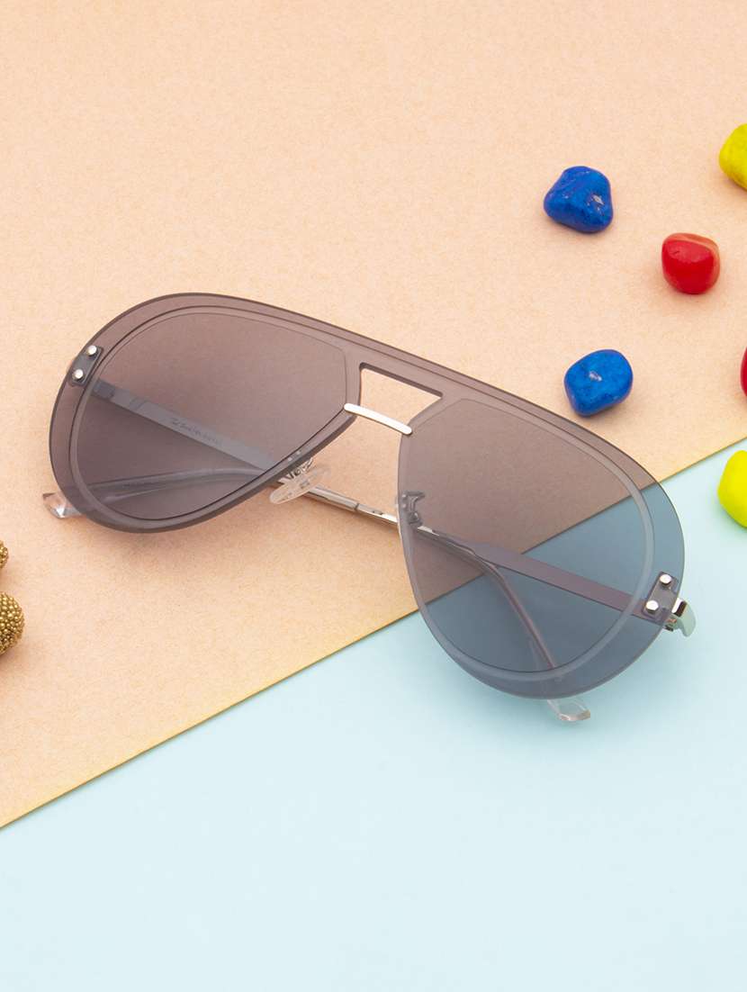 ted smith unisex aviator sunglasses i 100% uv protection  i  grey colour lens