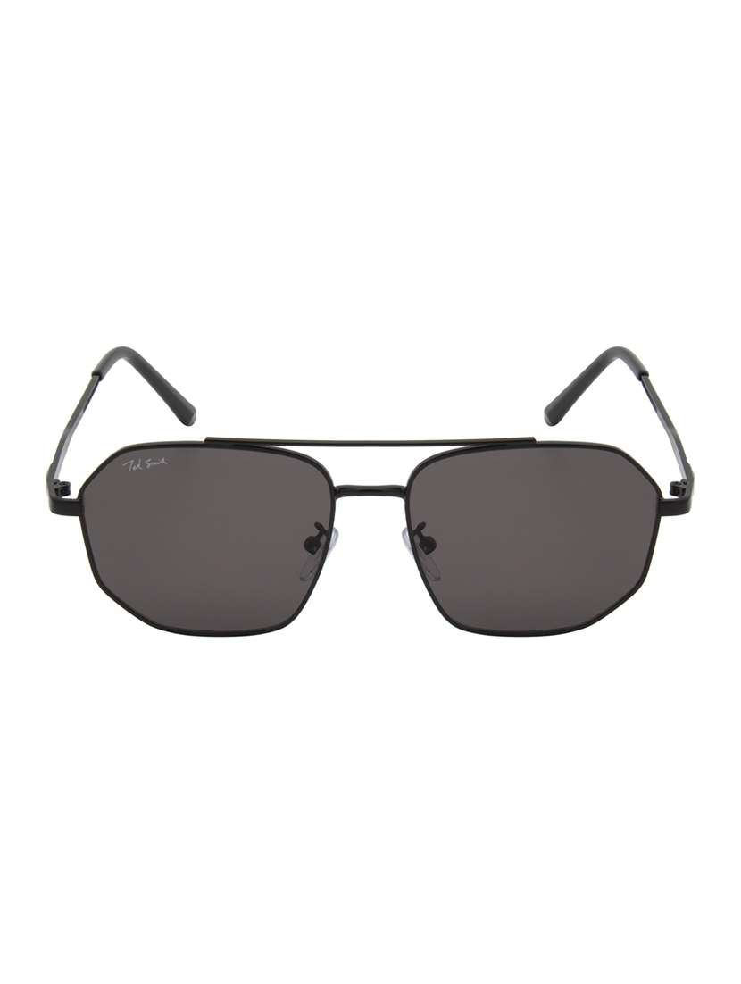 ted smith unisex aviator sunglasses i 100% uv protection  i  black colour lens - 22217853 -  Standard Image - 1