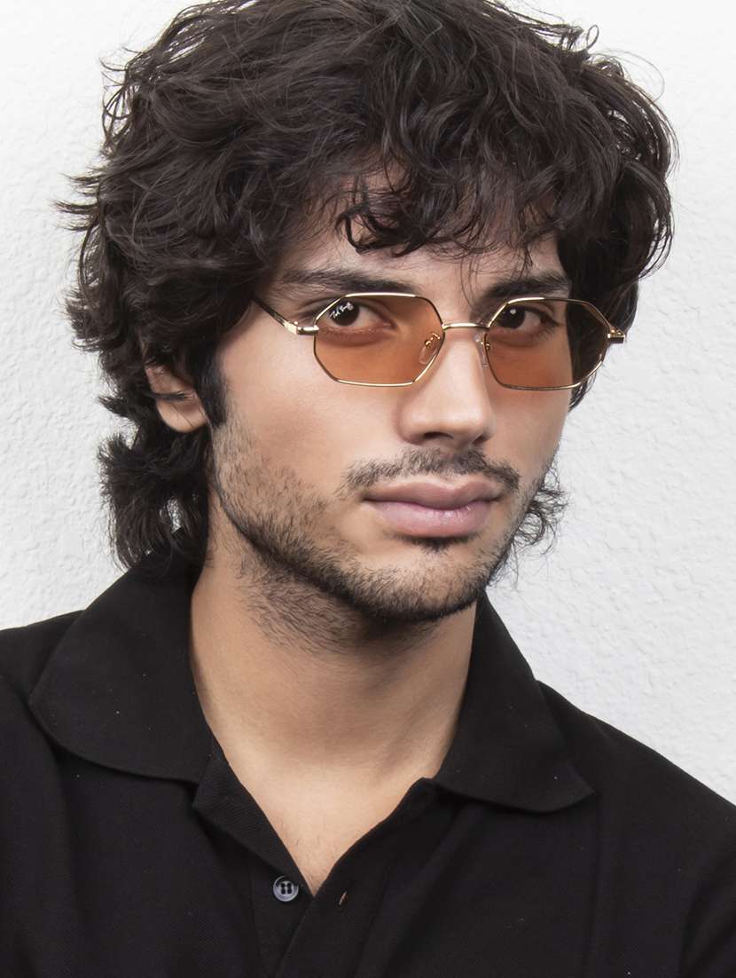 ted smith unisex hexogan sunglasses i 100% uv protection  i  pink colour lens - 22217856 -  Standard Image - 6