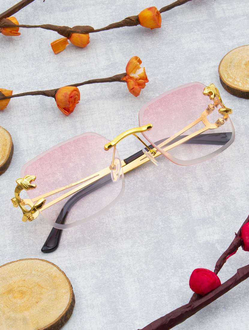 ted smith unisex wayfarer sunglasses i 100% uv protection  i  pink colour lens