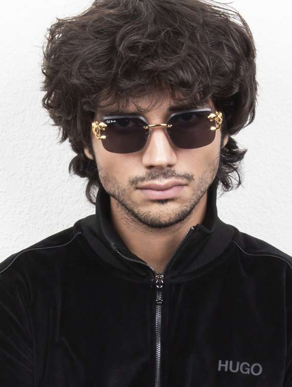 ted smith unisex wayfarer sunglasses i 100% uv protection  i  grey colour lens - 22217859 -  Standard Image - 6