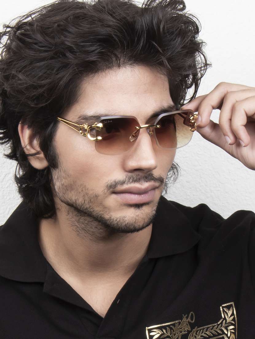 ted smith unisex wayfarer sunglasses i 100% uv protection  i  brown graded colour lens - 22217860 -  Standard Image - 6