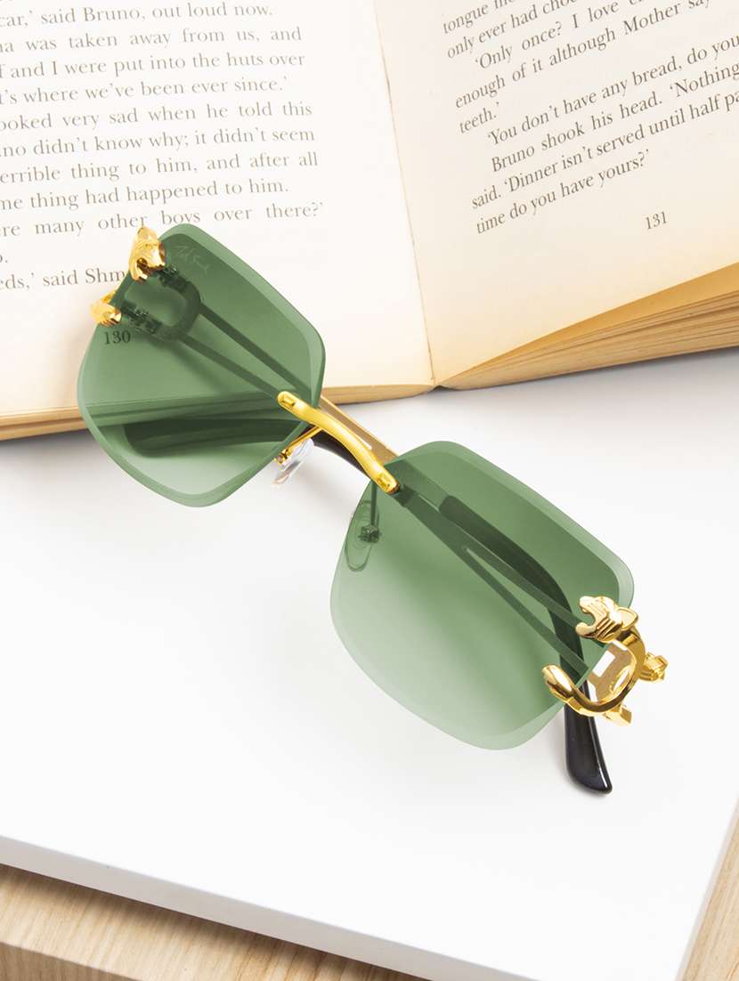 ted smith unisex wayfarer sunglasses i 100% uv protection  i  green graded colour lens