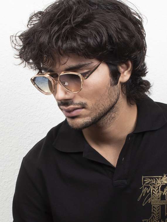 ted smith unisex aviator sunglasses i 100% uv protection  i  blue yellow colour lens - 22217862 -  Standard Image - 6