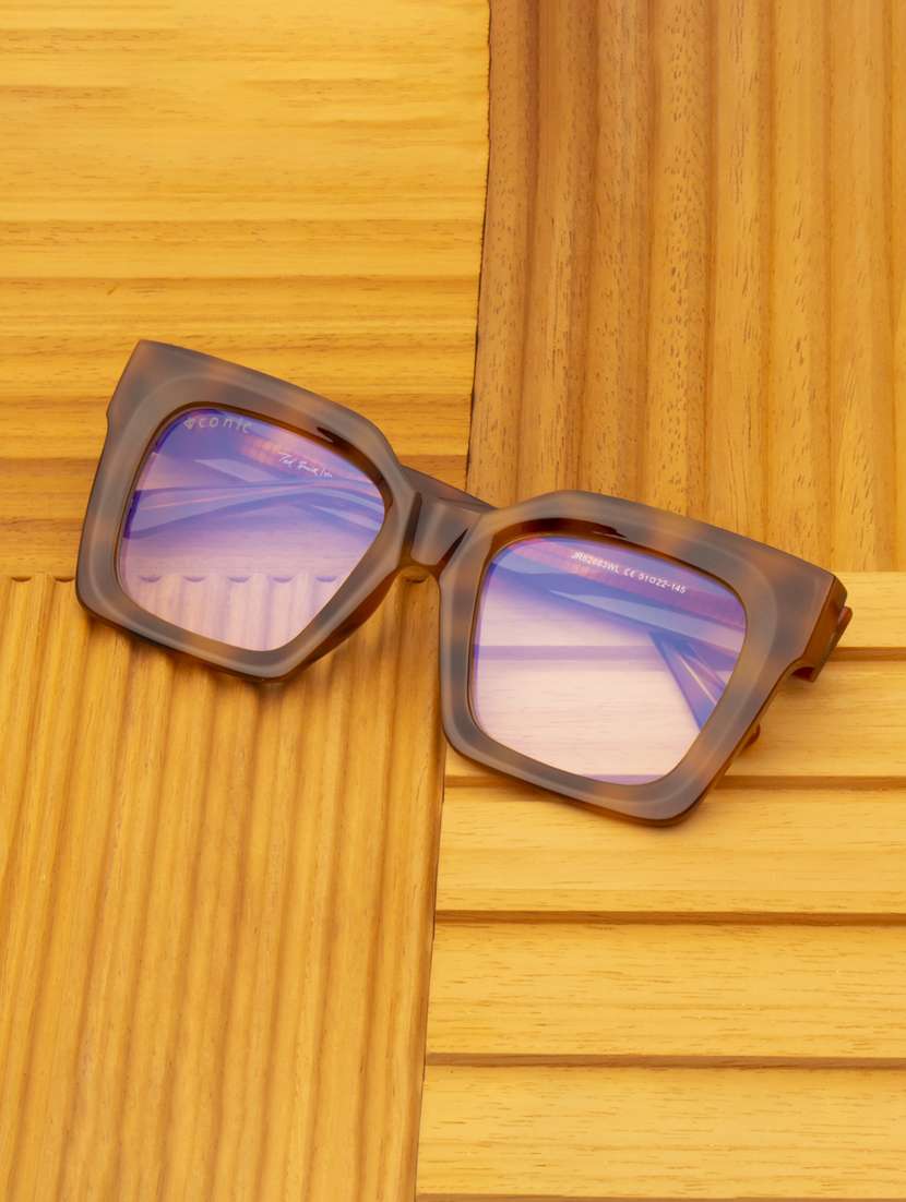ted smith unisex square sunglasses i 100% uv protection  i  clear colour lens