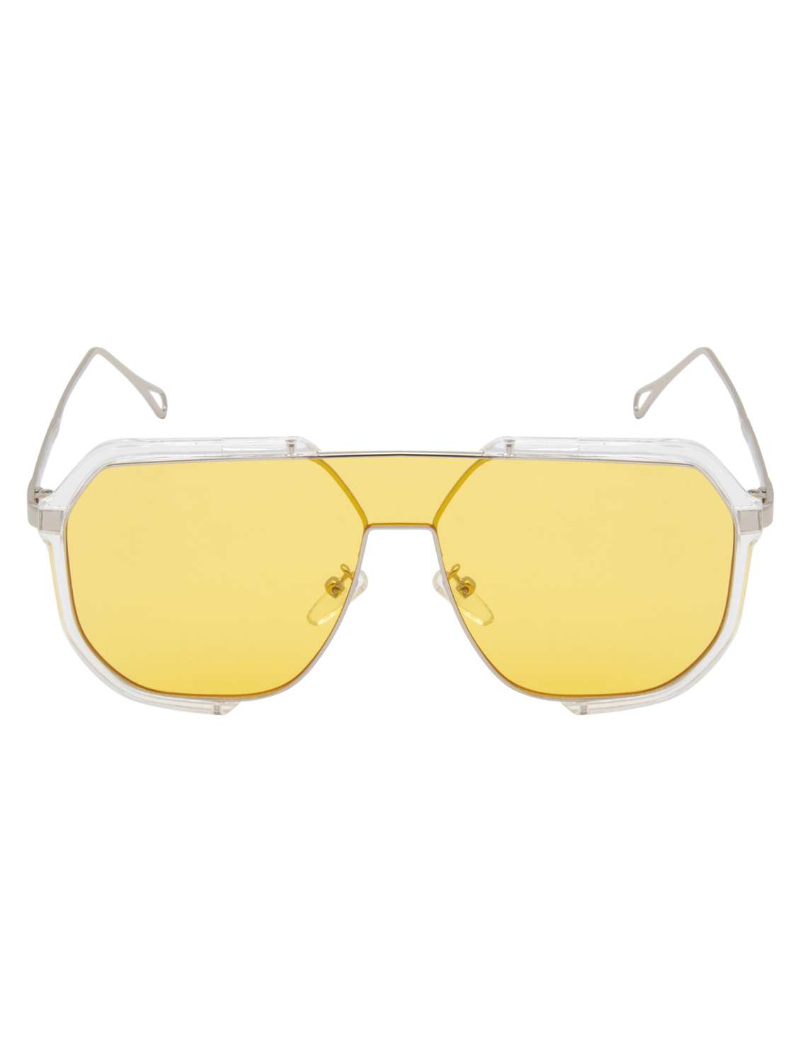 ted smith unisex aviator sunglasses i 100% uv protection  i  yellow colour lens - 22217872 -  Standard Image - 1