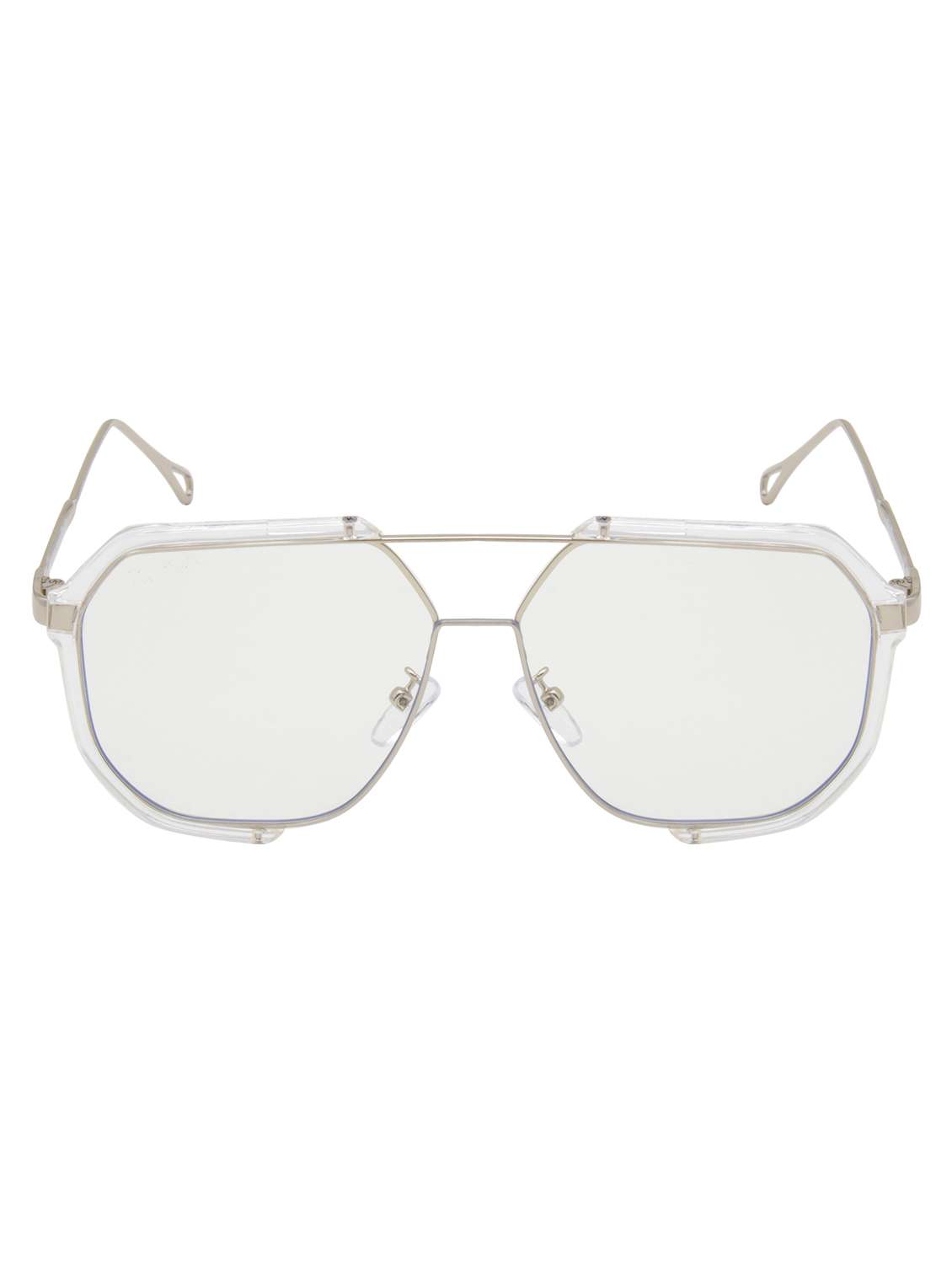 ted smith unisex aviator sunglasses i 100% uv protection  i  clear colour lens - 22217874 -  Standard Image - 1