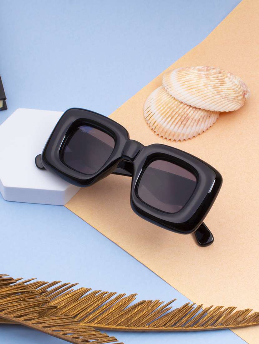 ted smith unisex square sunglasses i 100% uv protection  i  grey colour lens