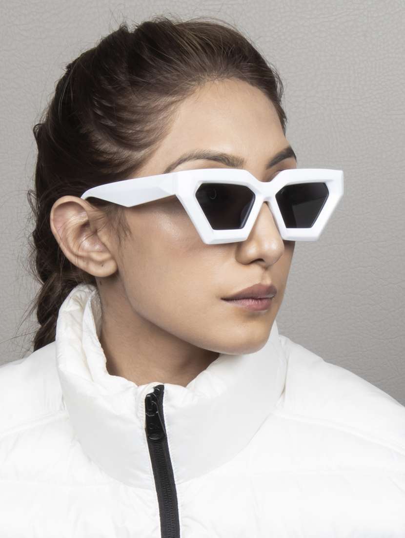 ted smith unisex hexogan sunglasses i 100% uv protection  i  grey colour lens - 22217879 -  Standard Image - 6