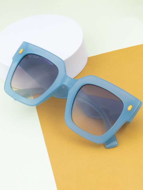 ted smith unisex wayfarer sunglasses i 100% uv protection  i  brown graded colour lens - 22217881 -  Standard Image - 0