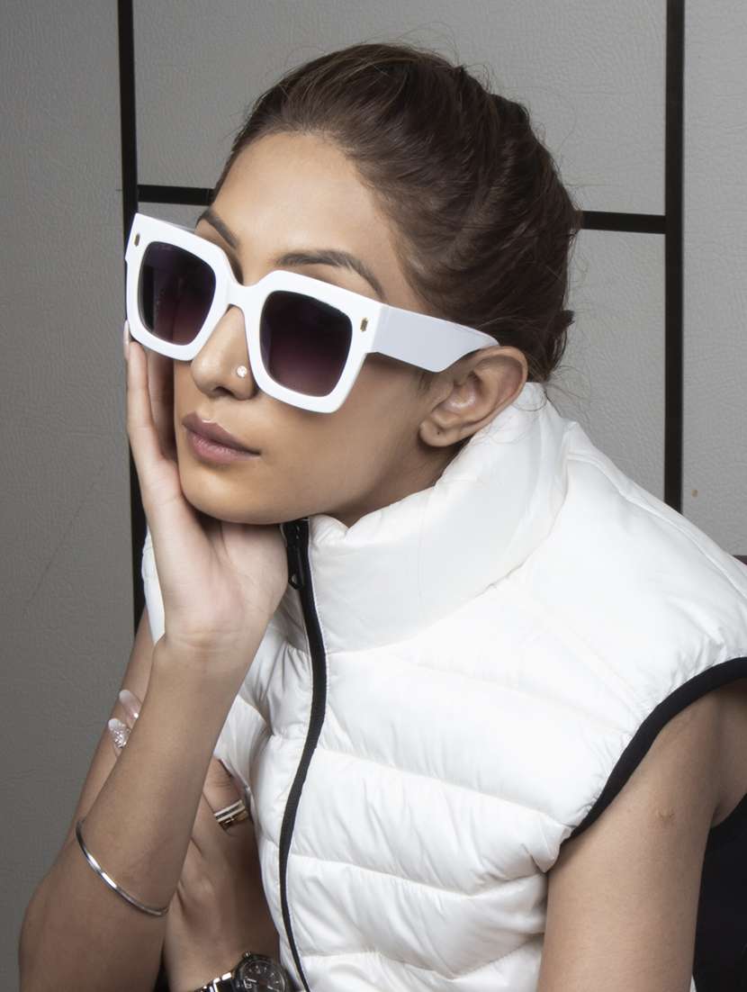 ted smith unisex wayfarer sunglasses i 100% uv protection  i  purple graded colour lens - 22217882 -  Standard Image - 6