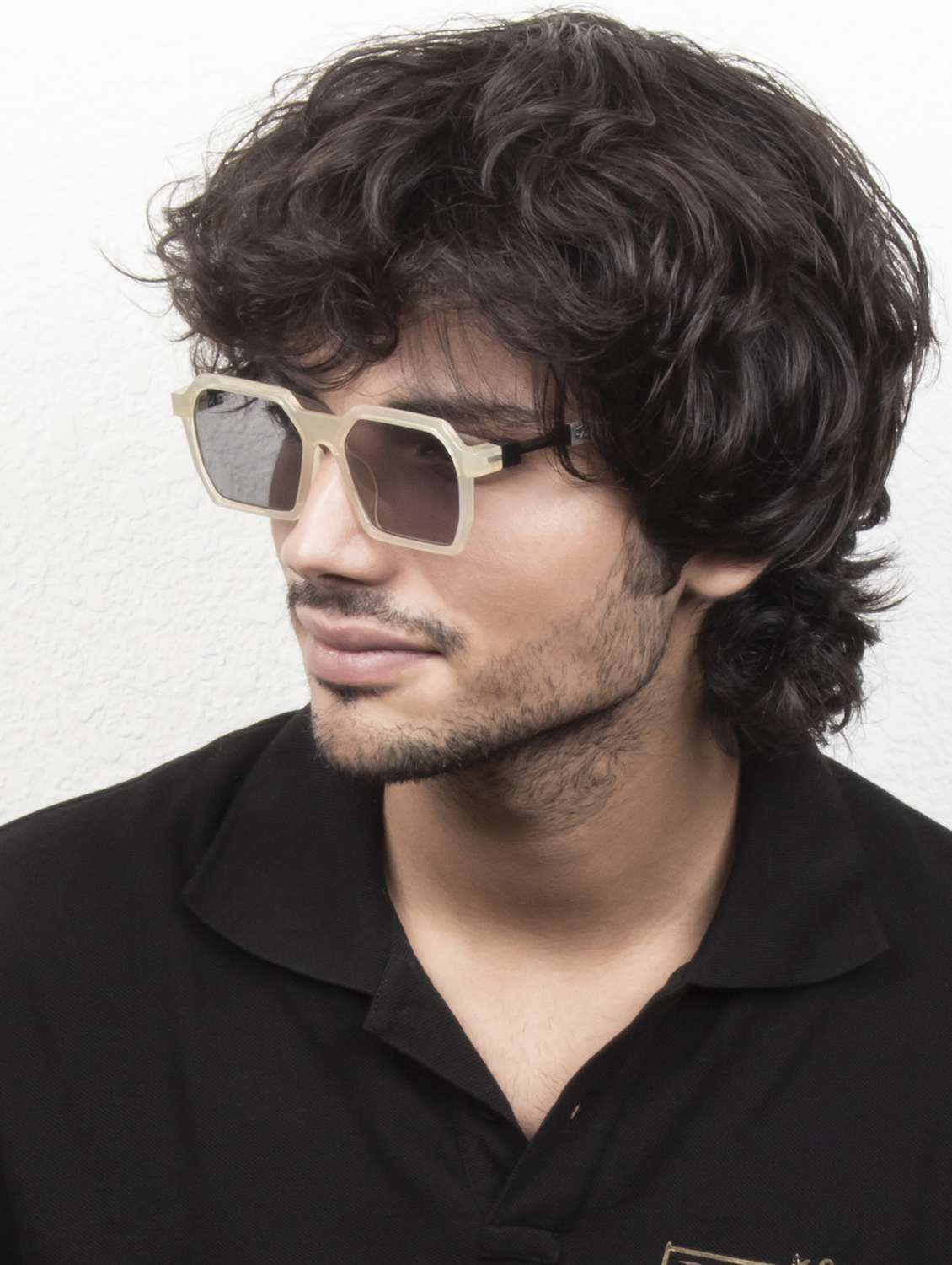 ted smith unisex square sunglasses i 100% uv protection  i  grey colour lens - 22217889 -  Standard Image - 6