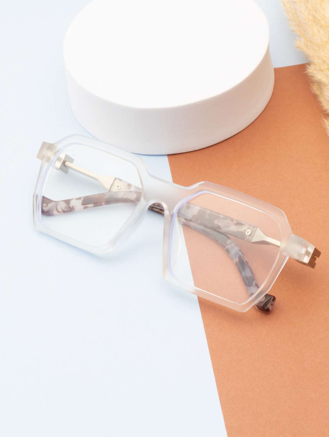 ted smith unisex square sunglasses i 100% uv protection  i  clear colour lens