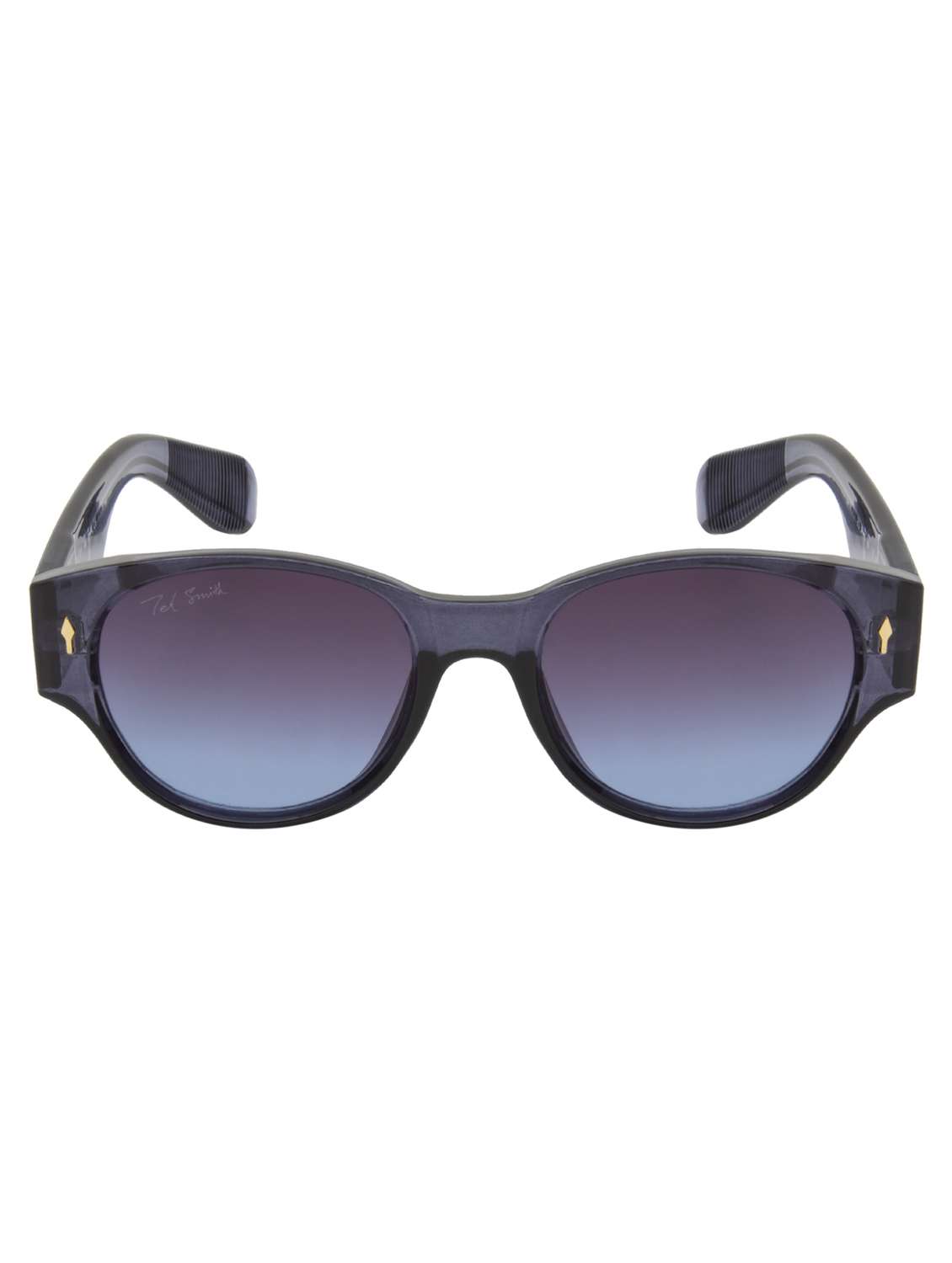 ted smith unisex round sunglasses i 100% uv protection  i  blue graded colour lens - 22217895 -  Standard Image - 1