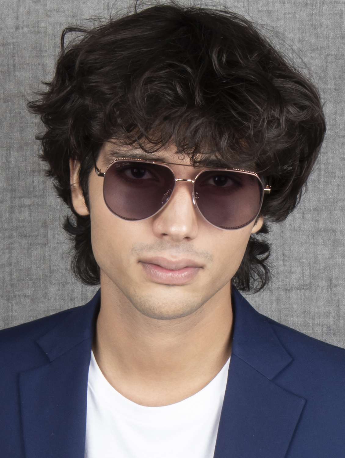 ted smith unisex aviator sunglasses i 100% uv protection  i  purple colour lens - 22217900 -  Standard Image - 6