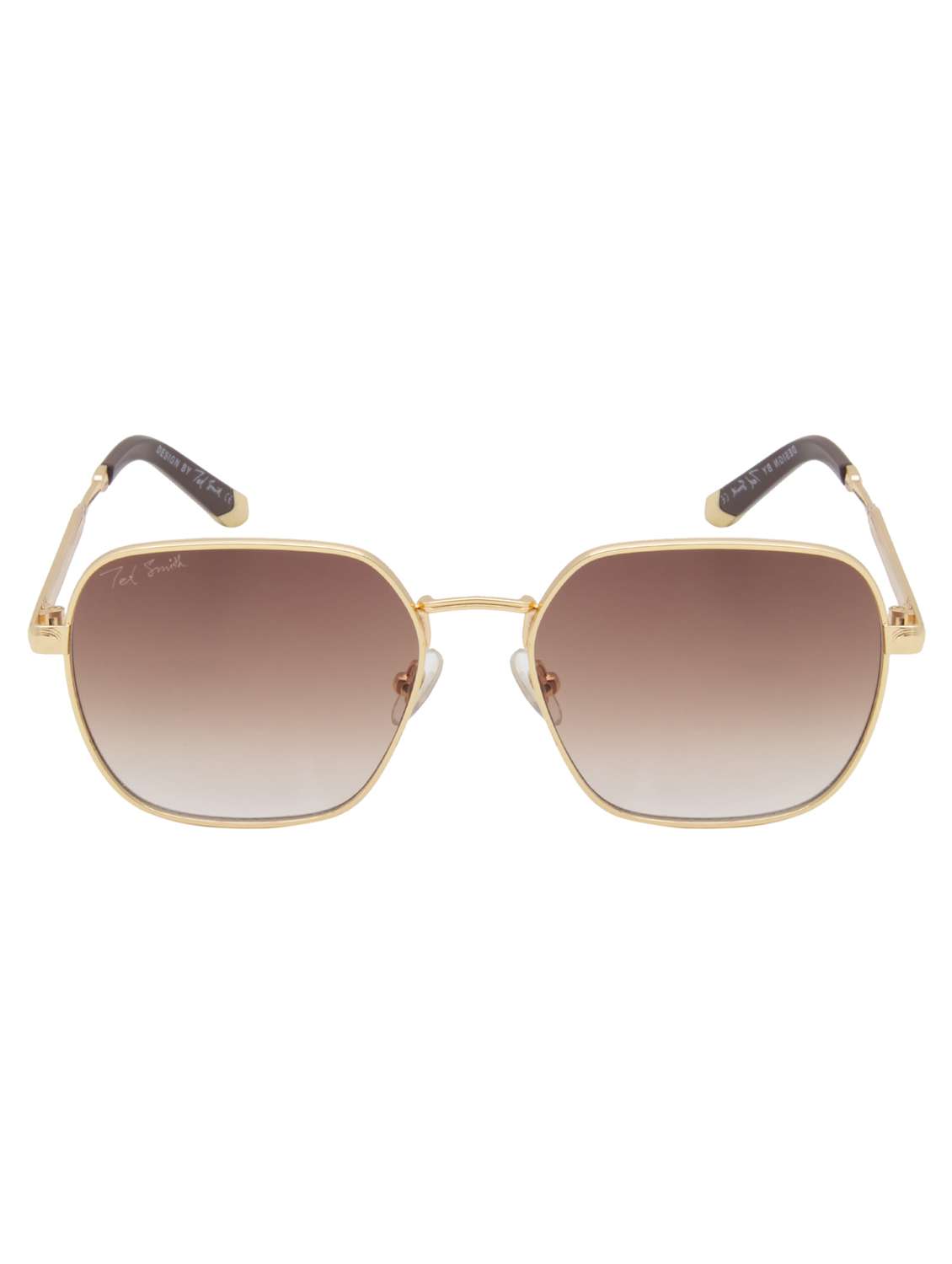 ted smith unisex square sunglasses i 100% uv protection  i  brown graded colour lens - 22217901 -  Standard Image - 1