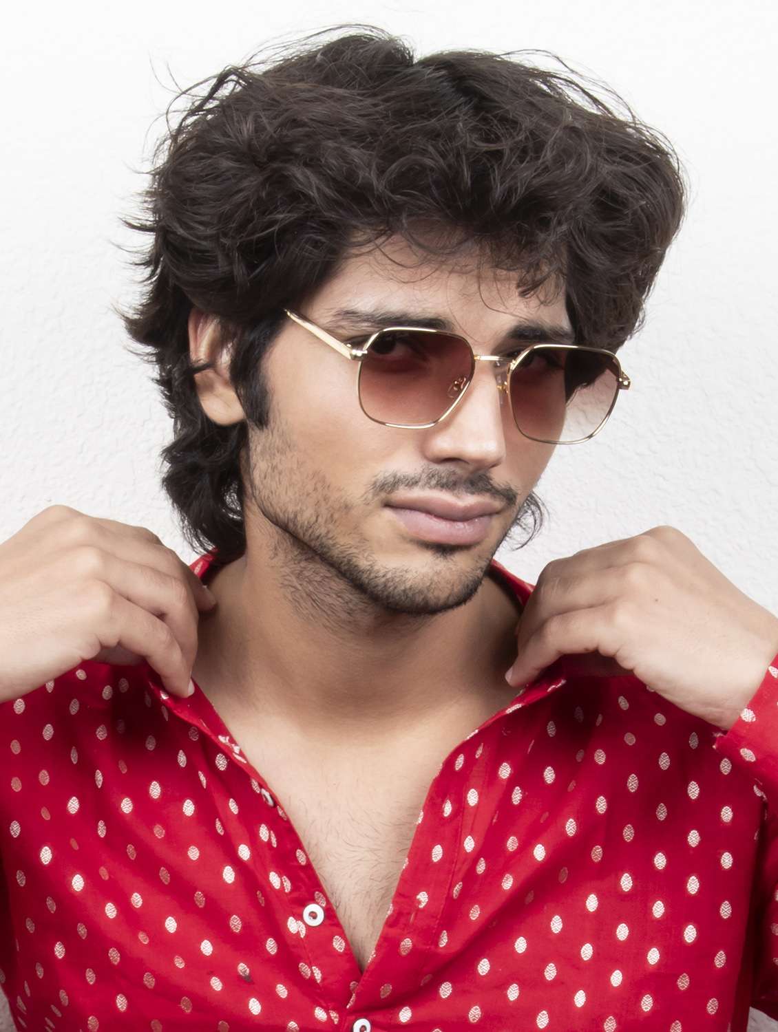 ted smith unisex square sunglasses i 100% uv protection  i  brown graded colour lens - 22217901 -  Standard Image - 6