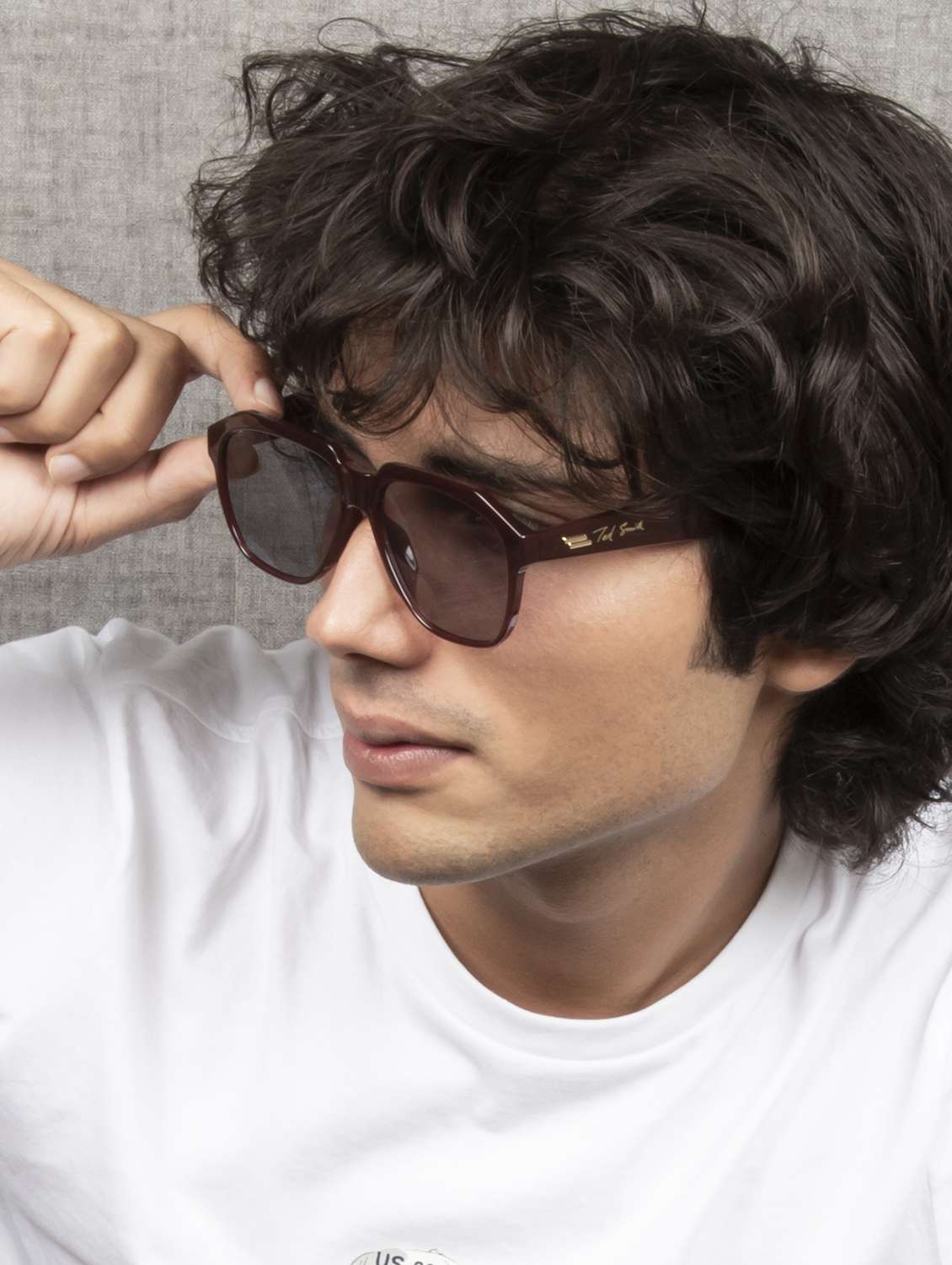 ted smith unisex aviator sunglasses i 100% uv protection  i  grey colour lens - 22217905 -  Standard Image - 6