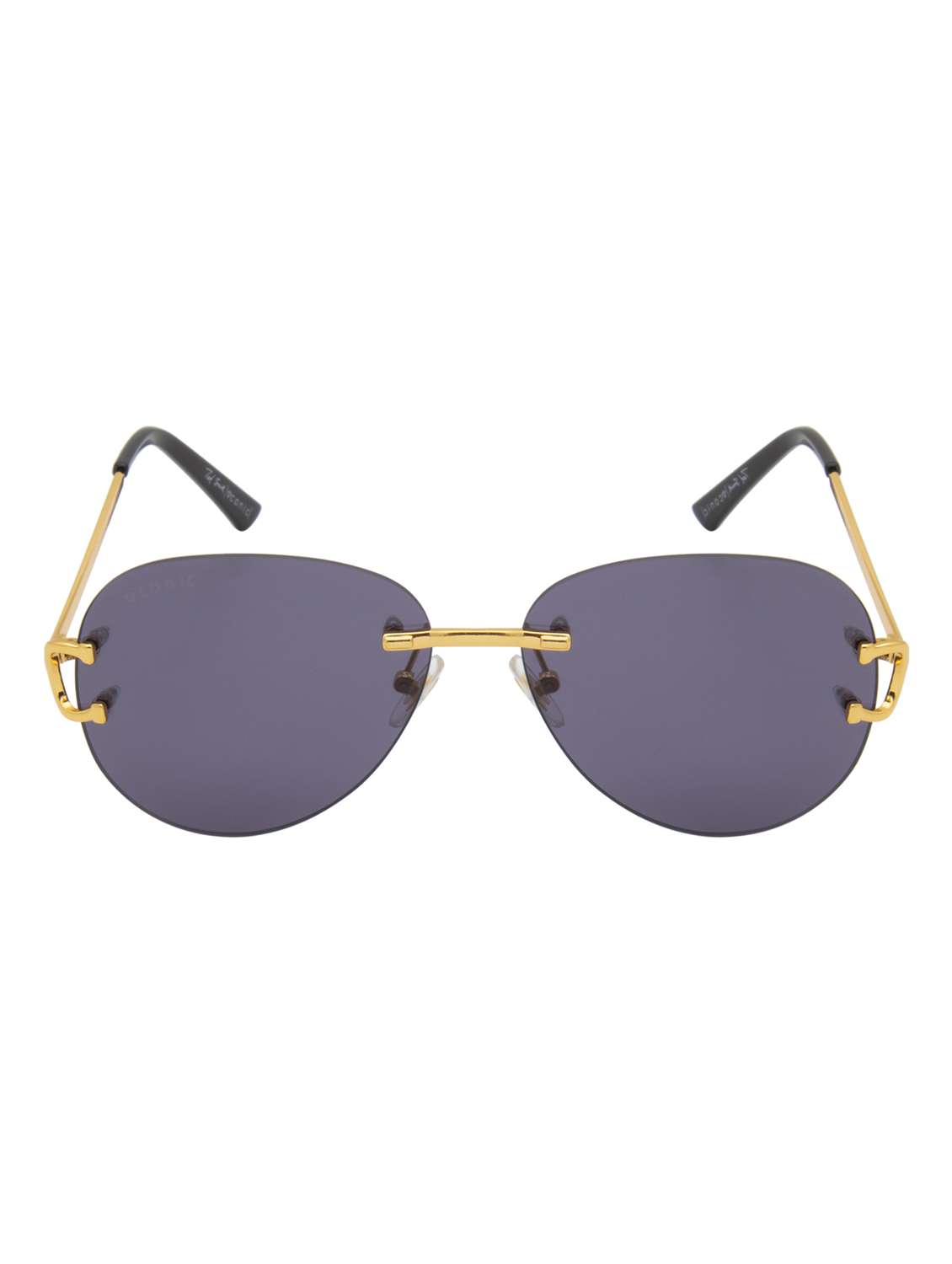 ted smith unisex aviator sunglasses i 100% uv protection  i  black colour lens - 22217906 -  Standard Image - 1