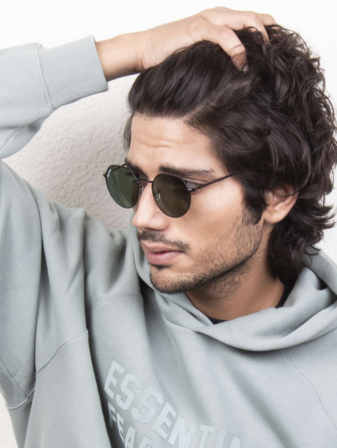 ted smith unisex round sunglasses i 100% uv protection  i  green colour lens - 22217916 -  Standard Image - 6