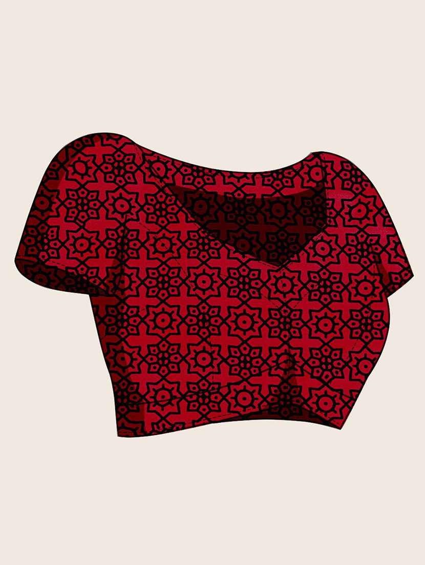 women printed casual wear saree with blouse - 22217941 -  Standard Image - 4