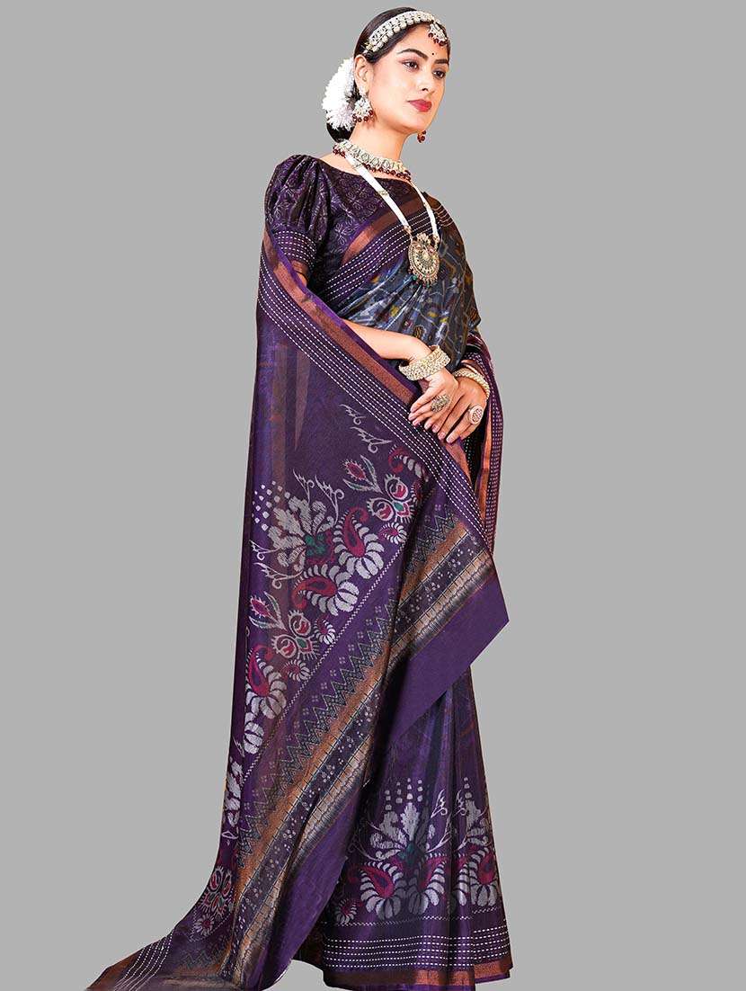 women printed patola saree with blouse - 22217969 -  Standard Image - 1