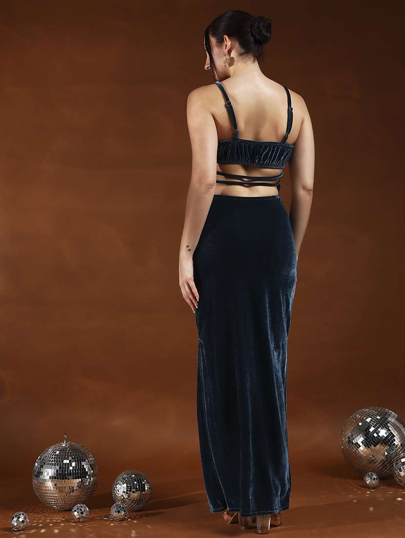 teal velvet sheath dress - 22218024 -  Standard Image - 4