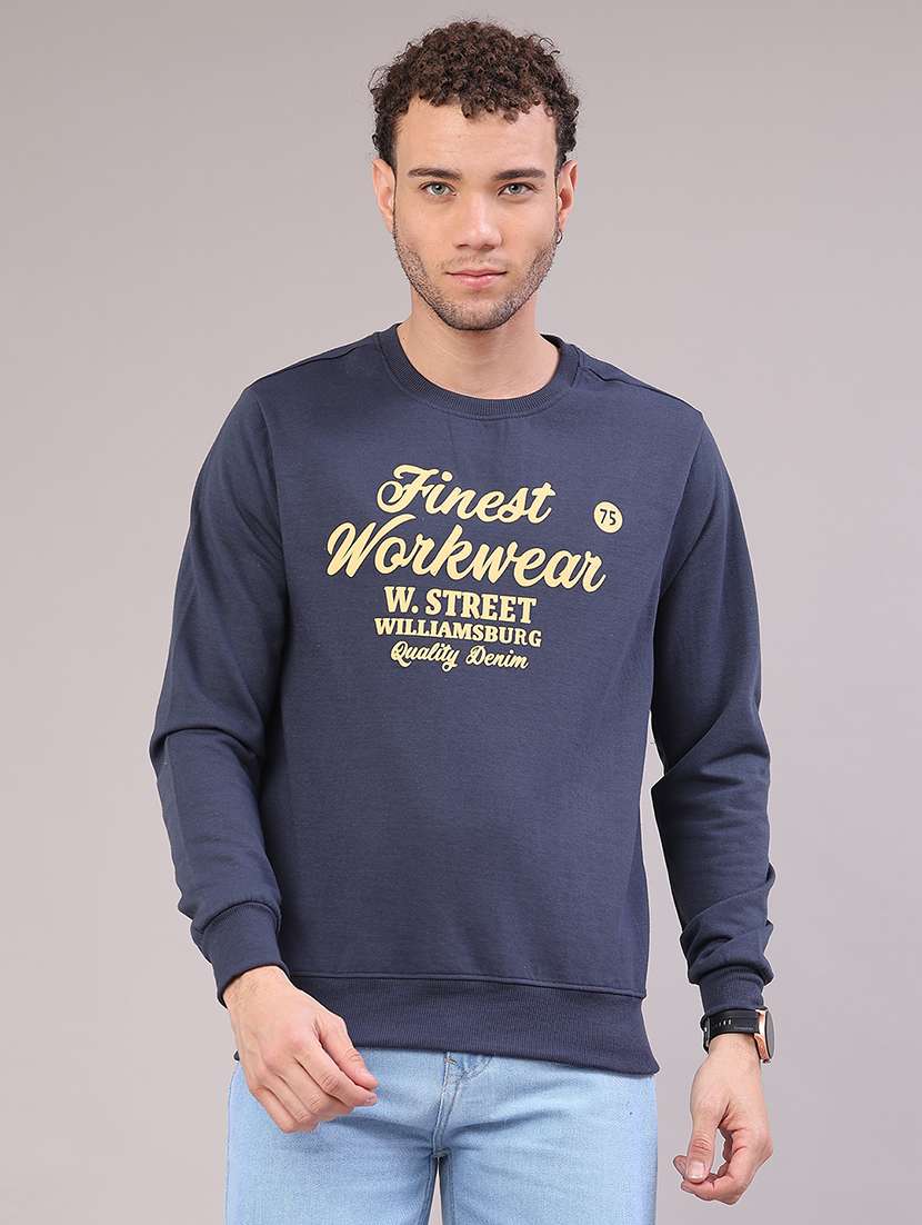 men printed long sleeve sweatshirt - 22218103 -  Standard Image - 1