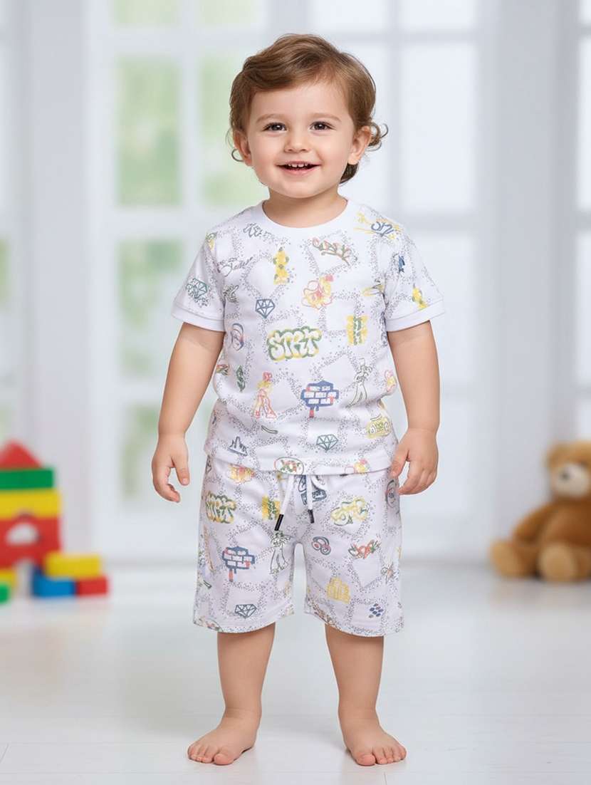 boys t-shirt and shorts co-ord set - 22218104 -  Standard Image - 1