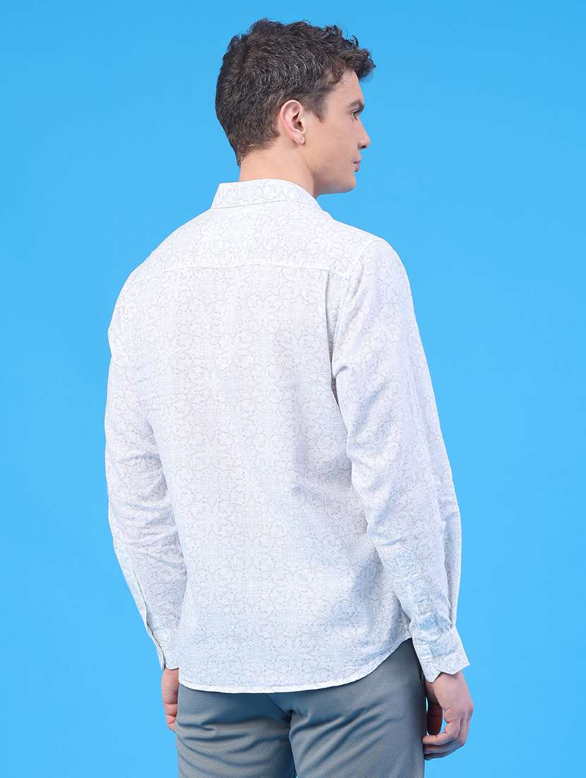 men printed long sleeve regular fit casual shirt - 22218113 -  Standard Image - 4