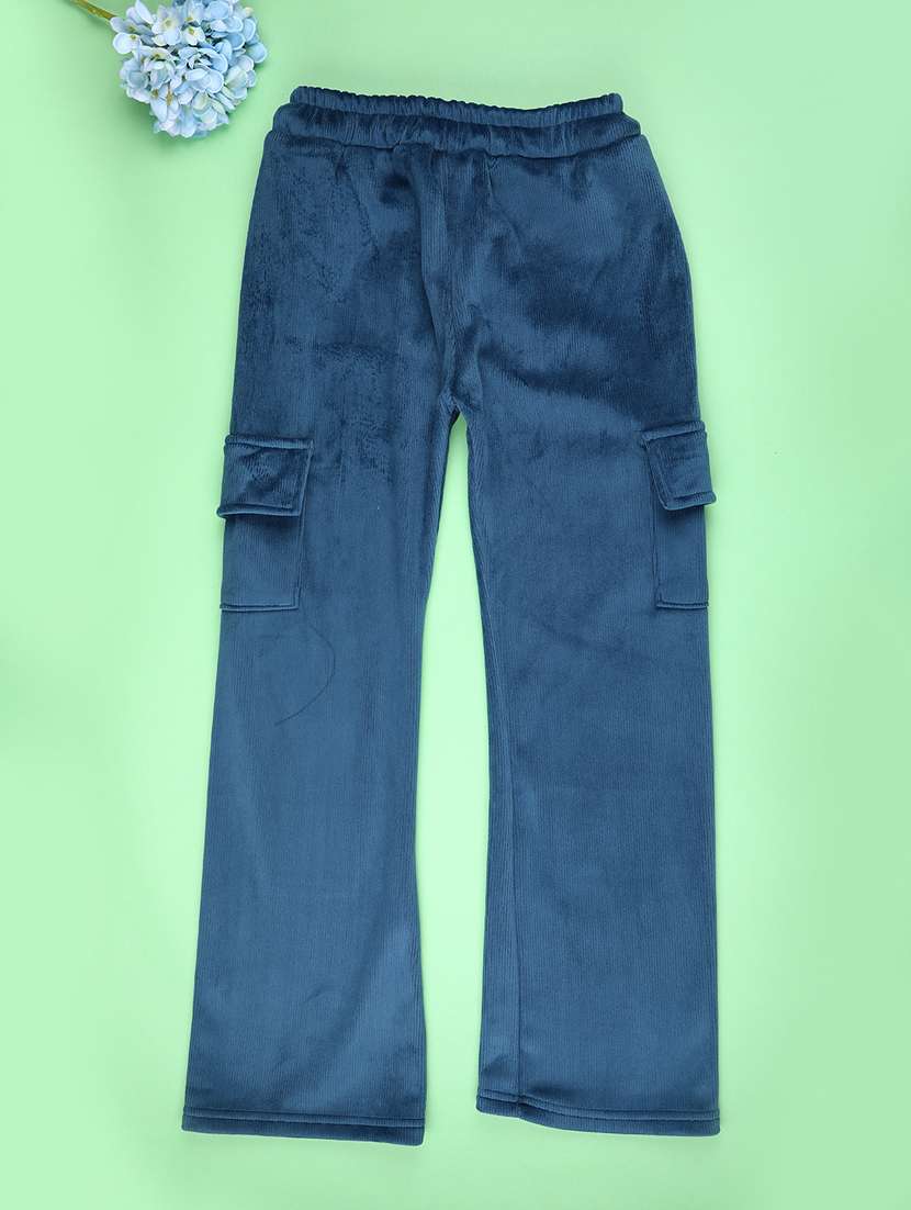 Girls Solid Mid Rise Winterwear Cargo - 22218150 -  Standard Image - 1