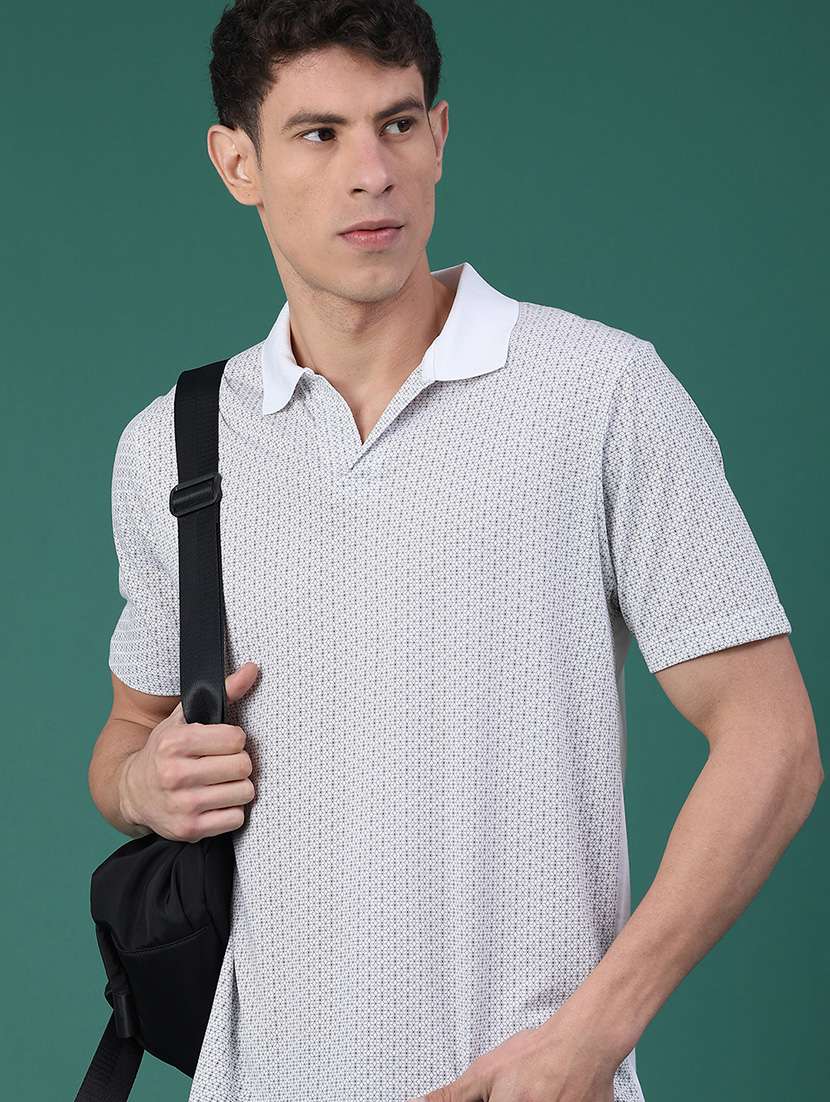 men printed short sleeve regular fit polo t-shirt - 22218251 -  Standard Image - 1