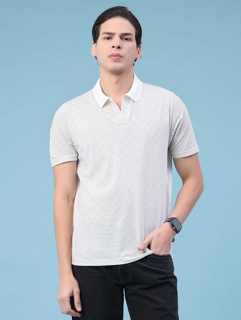 men printed short sleeve regular fit polo t-shirt - 22218253 -  Standard Image - 1