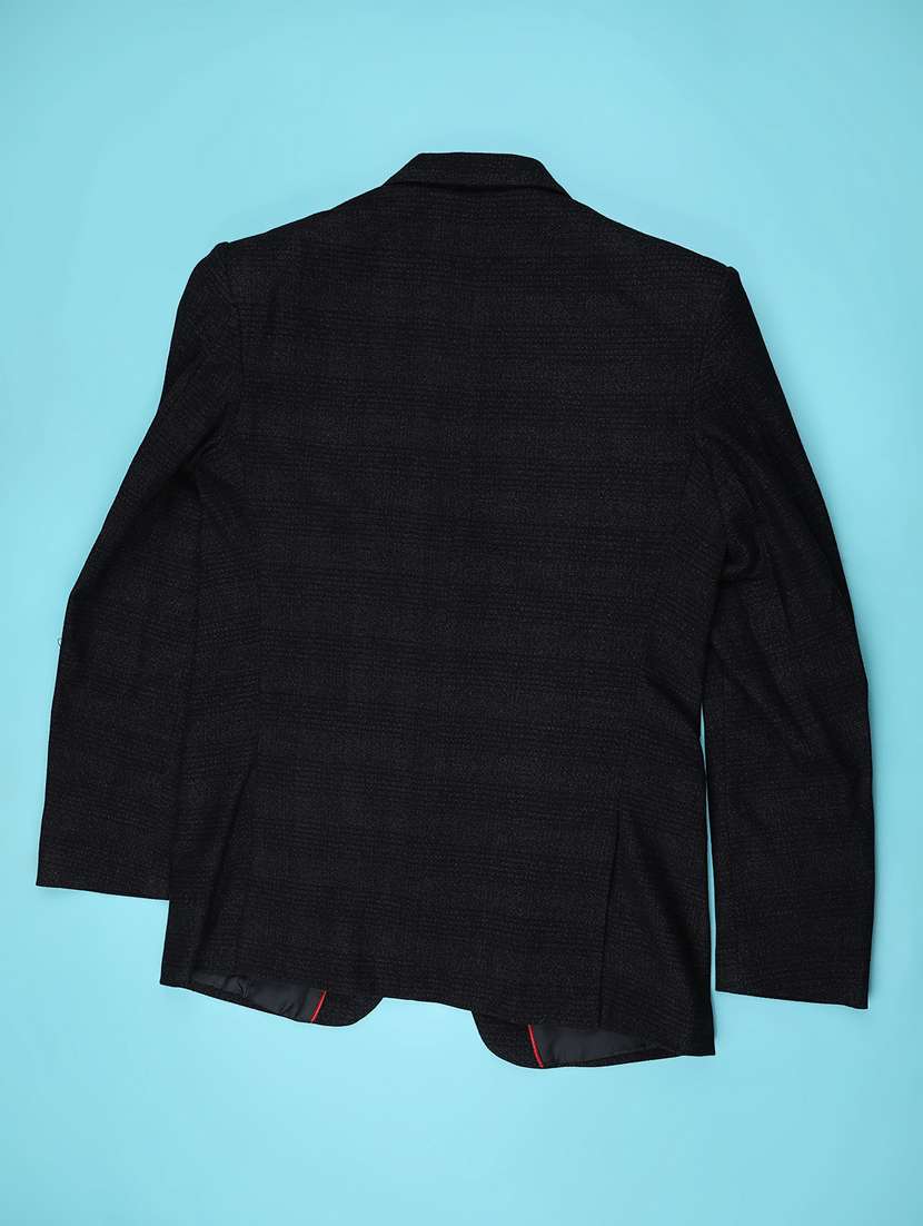 men self design lapel collar single breasted casual blazer - 22218273 -  Standard Image - 1