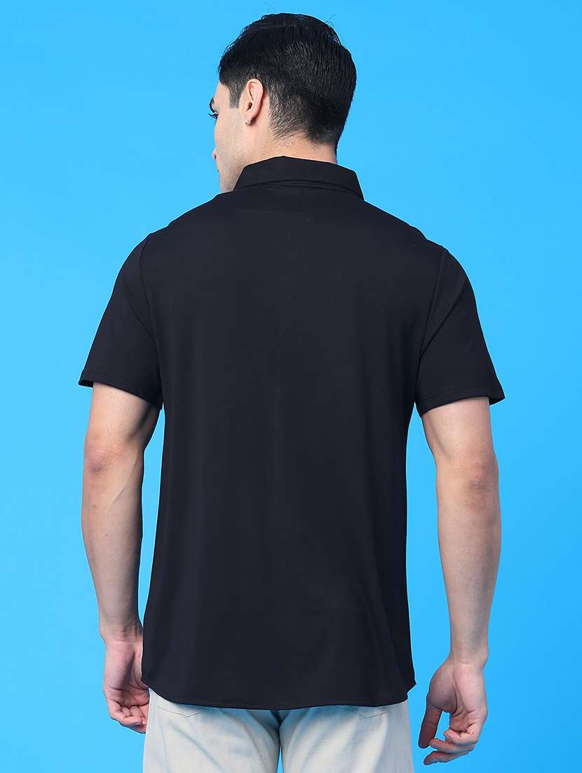 men solid short sleeve regular fit casual shirt - 22218282 -  Standard Image - 4