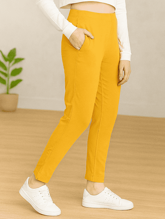 women solid mid rise anke length legging - 22218397 -  Standard Image - 1