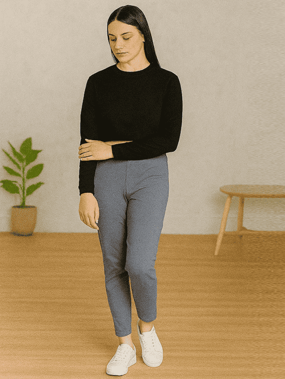 women solid mid rise anke length legging - 22218399 -  Standard Image - 4