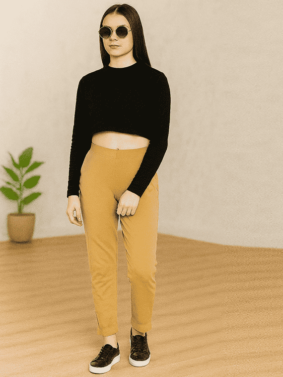 women solid mid rise anke length legging - 22218400 -  Standard Image - 4