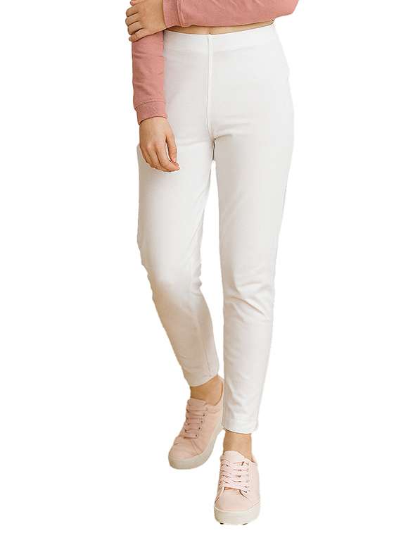 women solid mid rise anke length legging - 22218401 -  Standard Image - 1