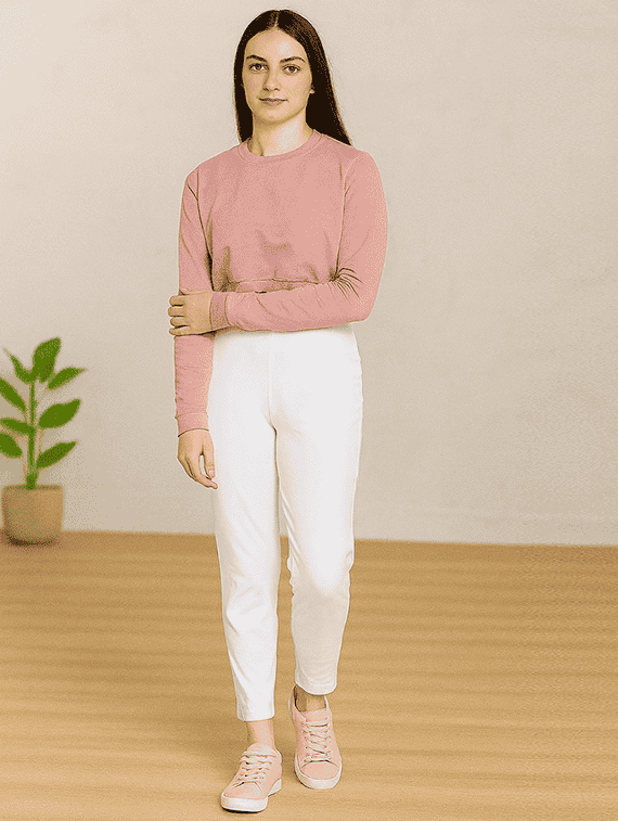 women solid mid rise anke length legging - 22218401 -  Standard Image - 4