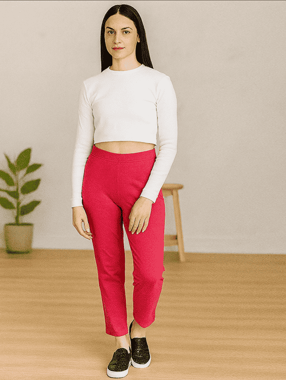 women solid mid rise anke length legging - 22218405 -  Standard Image - 4