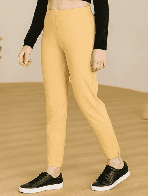 women solid mid rise anke length legging - 22218406 -  Standard Image - 1