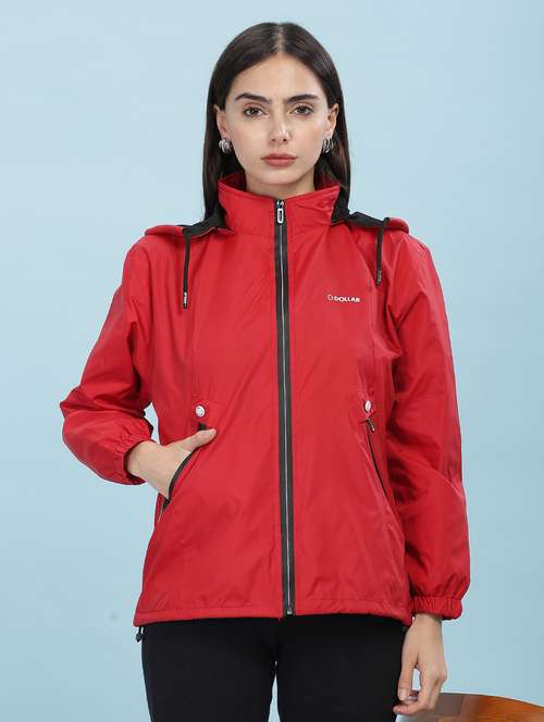 red polyester quilted & puffer jacket - 22218412 -  Standard Image - 0