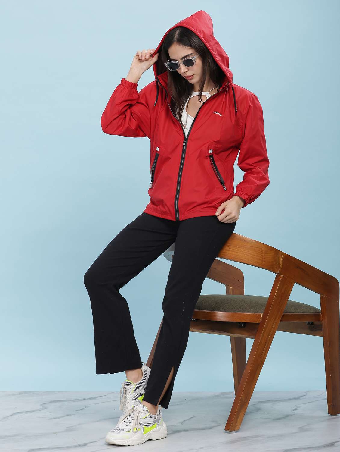 red polyester quilted & puffer jacket - 22218412 -  Standard Image - 4