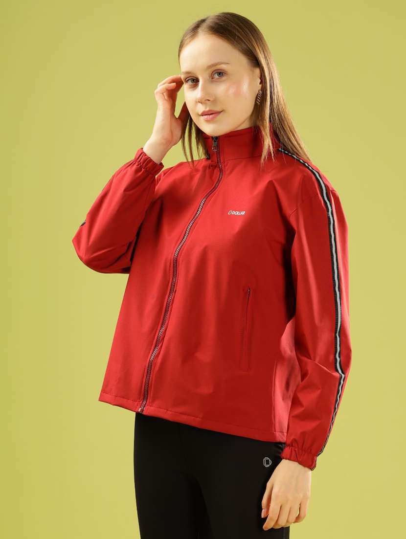 women solid long sleeve windcheater jacket - 22218422 -  Standard Image - 1