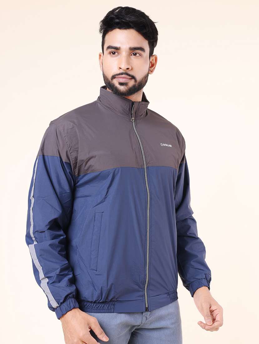 men color block long sleeve windcheater jacket - 22218428 -  Standard Image - 1