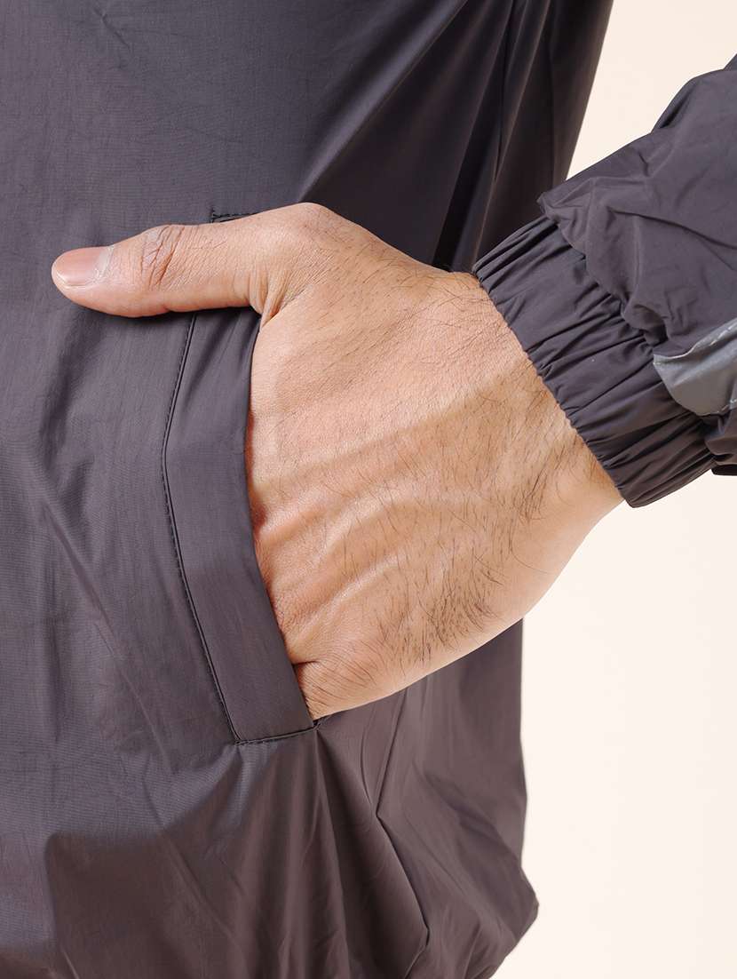 men color block long sleeve windcheater jacket - 22218429 -  Standard Image - 4